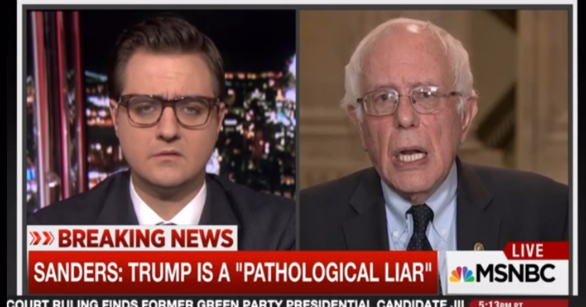 Senator Sanders: Our Incoming President is a ‘Pathological Liar’