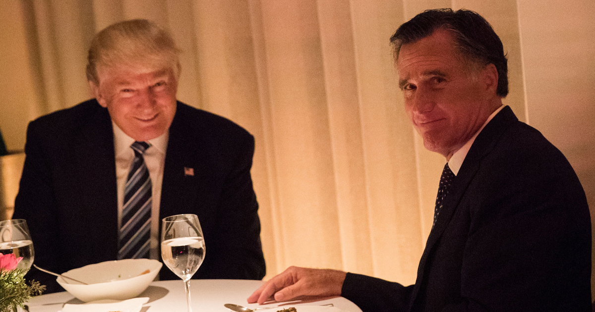 Romney Forced To Have Intimate Dinner of Shame With Trump To Maybe Get Secretary of State Position – The Majority Report