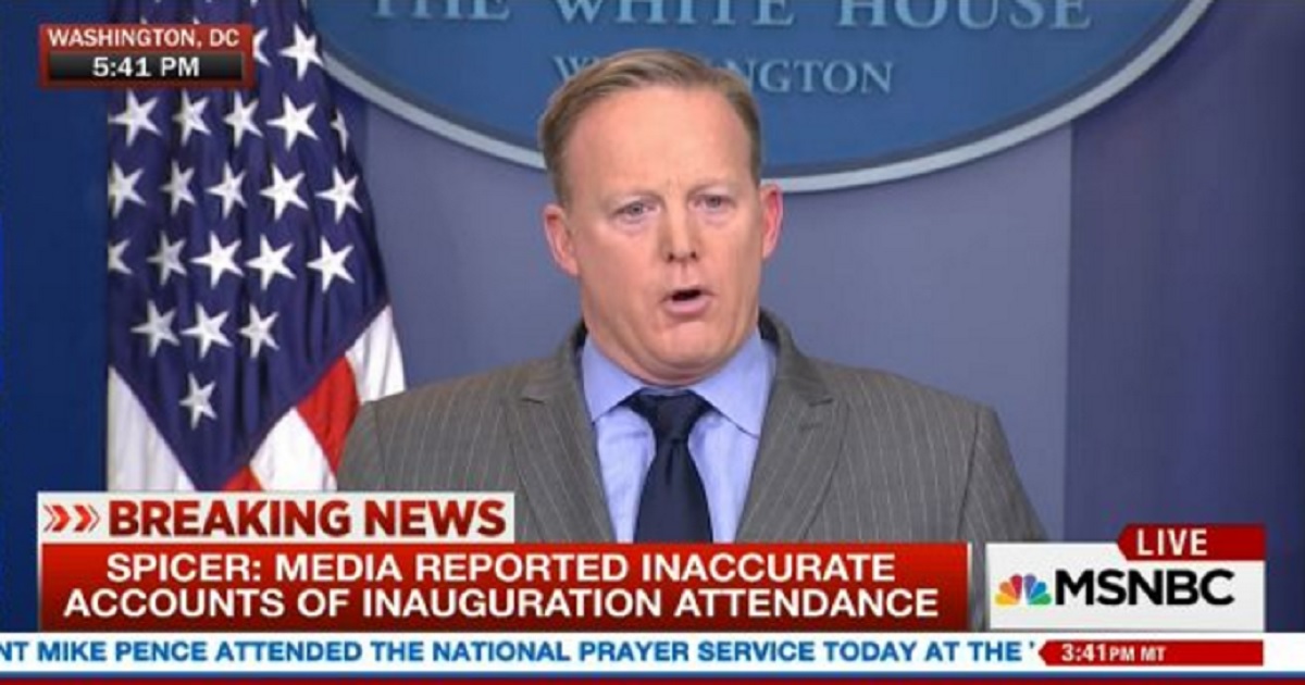 Spineless Sean Spicer Uses First Press Conference to Scream at Media and Lie to Nation