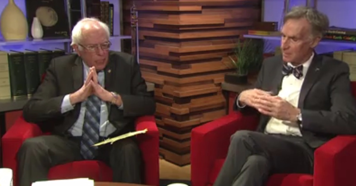 Happening Now: Bernie Sanders and Bill Nye Talk Climate Change