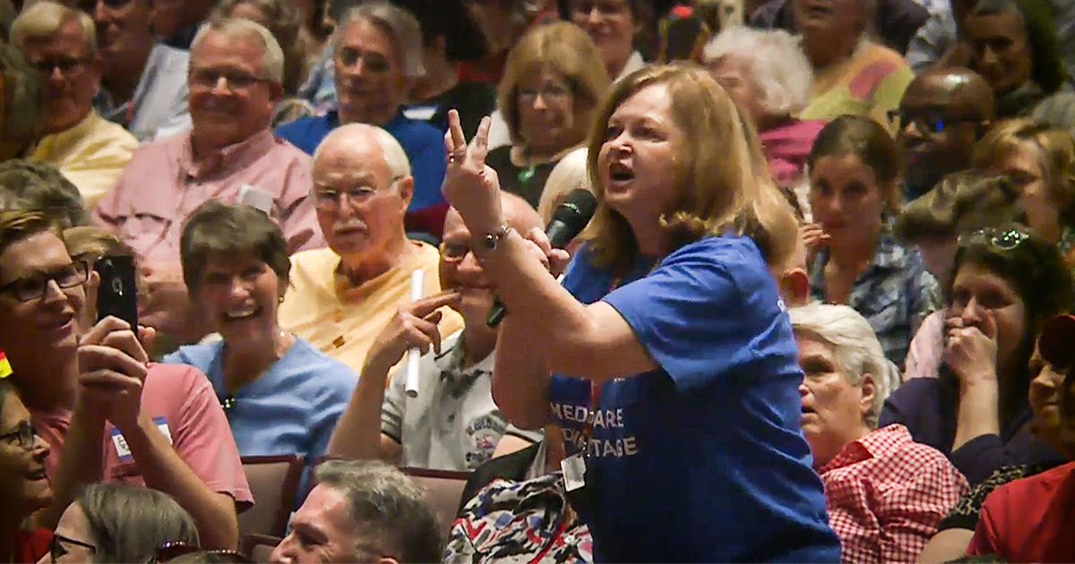 Woman With Dying Husband Unloads On Tom Cotton At Town Hall Meeting