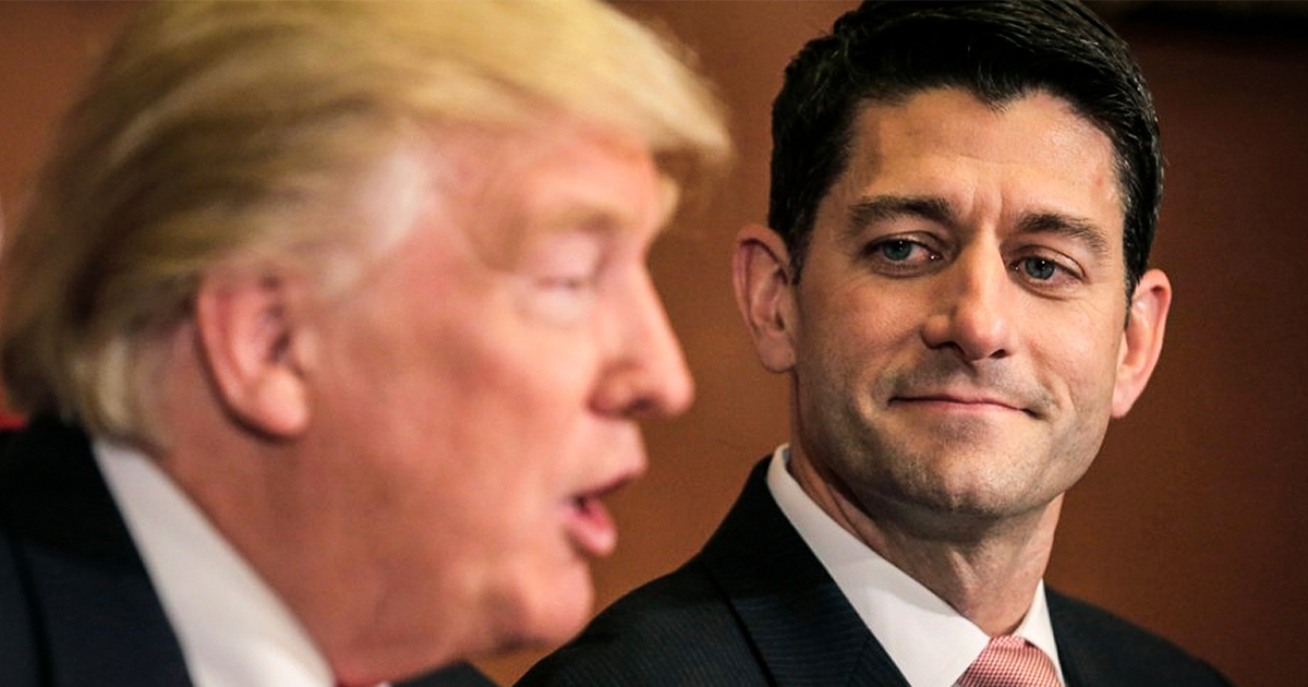 Paul Ryan Goes Down Swinging, Says Trump Helped Write Disastrous Healthcare Bill