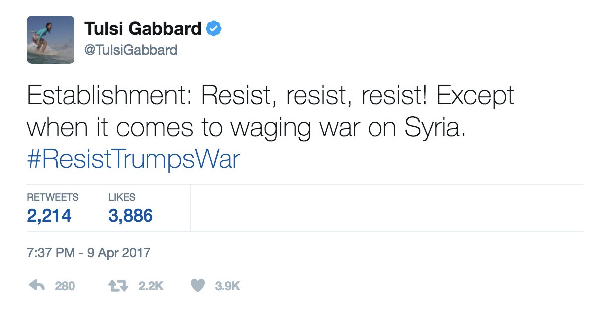 Establishment Dems Rage Against Gabbard – How Dare She Want Peace?!