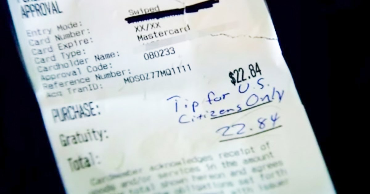 Why Are Racist Diners Sharing Their Hate On Restaurant Receipts? – The Young Turks