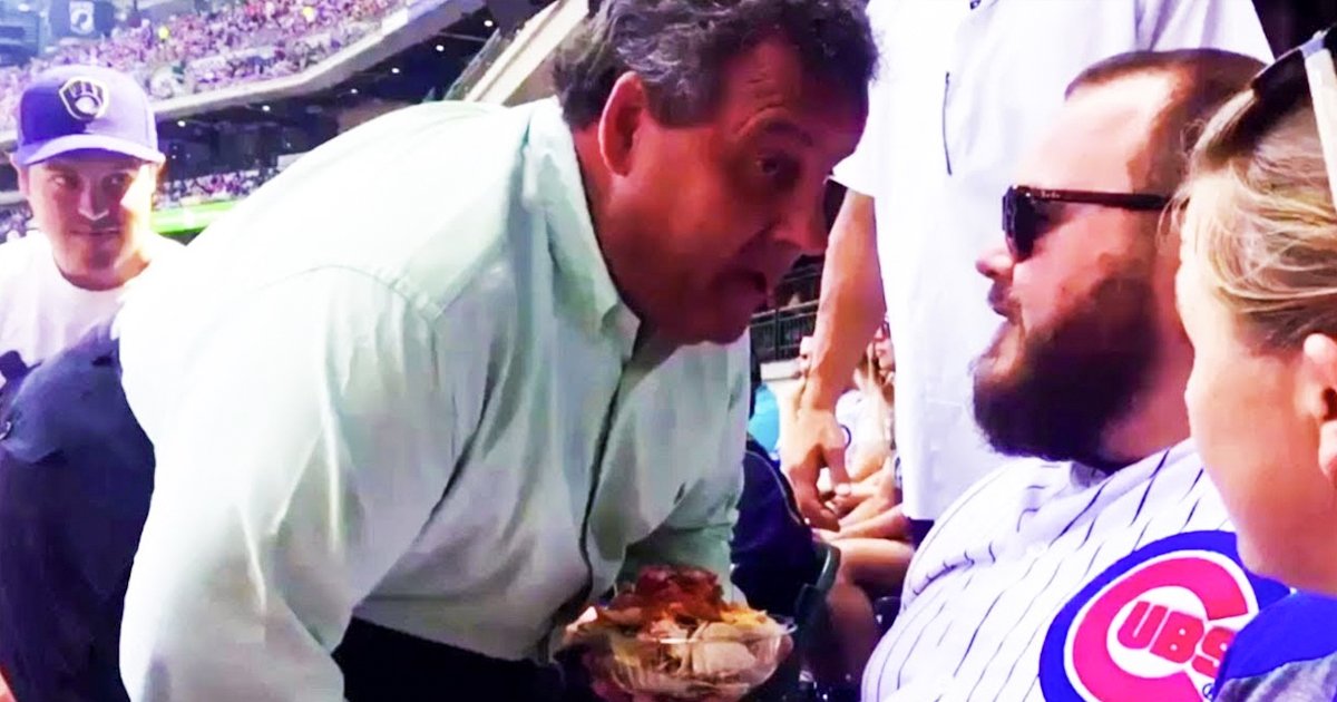 Chris Christie Flips Out At A Baseball Game While Successfully Protecting His Nachos – Majority Report