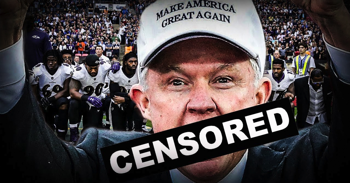 Jeff Sessions Banned Protestors From Attending His Speech on 1st Amendment Freedoms